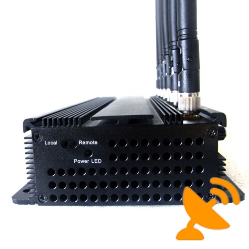 Adjustable 15 W 6 Antenna Cell Phone + Wifi + UHF High Power Jammer - Click Image to Close