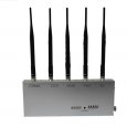 Remote Control Cell Phone Jammer Blocker 5 Antenna