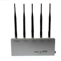 Remote Control Cell Phone Jammer Blocker 5 Antenna