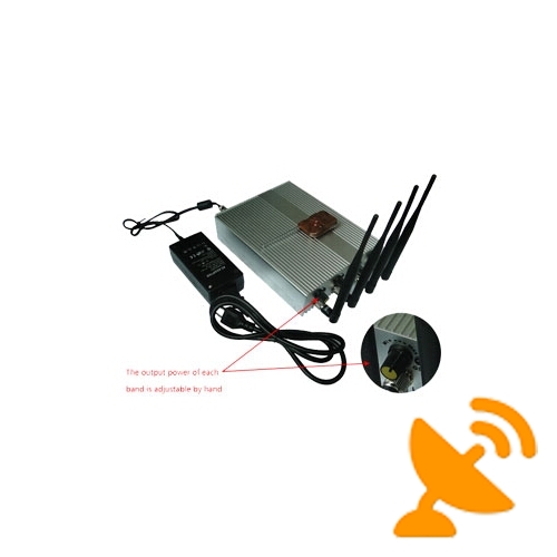 Adjustable Cell Phone Jammer with Remote Control - 60 Meter - Click Image to Close
