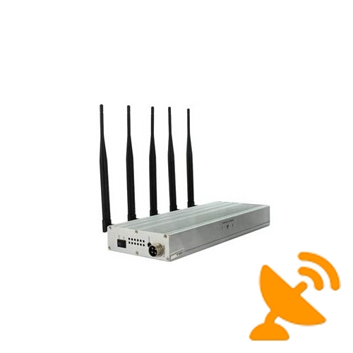 Desktop Mobile Phone Jammer + UHF Audio Jammer 5 Band - Click Image to Close