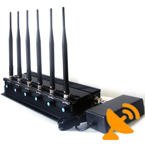 Antenna Adjustable High Power Cellphone + GPS + Wifi Jammer - Click Image to Close