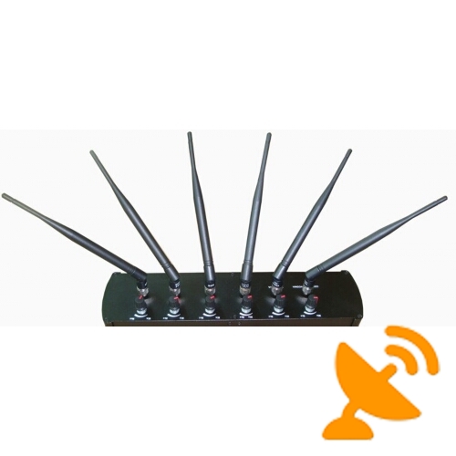 6 Antenna High Power Adjustable Cellphone Jammer Wifi GPS Jammer - Click Image to Close