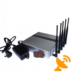 Cell Phone + GPS Signal Jammer Blocker with Remote Control