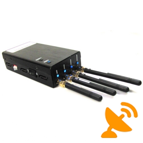 Cell Phone + Wifi + Bluetooth Wireless Video Signal Jammer Blocker 5 Band - Click Image to Close