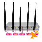 3G GSM CDMA DCS PHS Cellphone Jammer with Remote Control