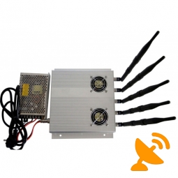 25W High Power Cell Phone + Wifi Jammer with Cooling Fan