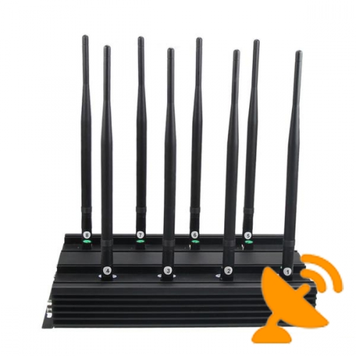 8 Band Cell Phone Signal Jammer Terminator for Mobile Phone, WiFi Bluetooth, UHF, VHF, GPS, LoJack - Click Image to Close