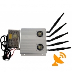 25W High Power Cell Phone + Wifi Jammer with Cooling Fan