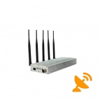 Desktop Mobile Phone Jammer + UHF Audio Jammer 5 Band