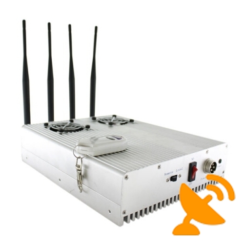 Adjustable + Remote Control Cell Phone Jammer with Cooling Fan - Click Image to Close