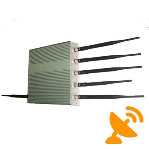 15W 6 Antenna Cell Phone + Wifi + GPS Jammer Blocker - Click Image to Close