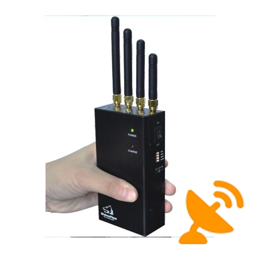 Handheld Mobile Phone Jammer Wifi Blocker with Cooling Fan - Click Image to Close