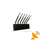 Desktop Cell Phone + GPS + Wifi Jammer Blocker 6 Antennas