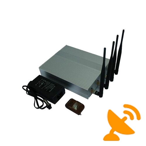 Desktop Mobile Phone Signal Jammer Blocker with Remote - Click Image to Close