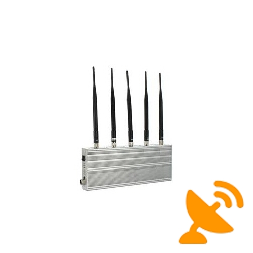 Desktop Mobile Phone Jammer + UHF Audio Jammer 5 Band - Click Image to Close