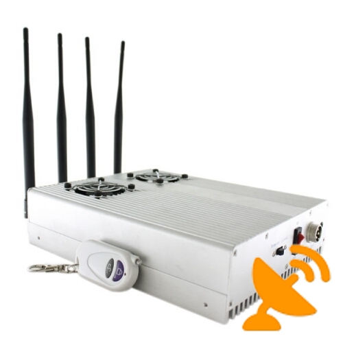 Adjustable + Remote Control Cell Phone Jammer with Cooling Fan - Click Image to Close