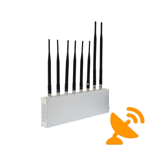 8 Antenna High Power Jammer Cell Phone + Wifi + GPS + VHF + UHF Jammer - Click Image to Close