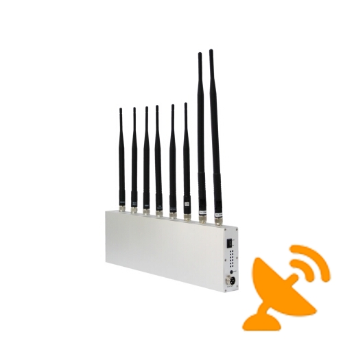 8 Antenna High Power Jammer Cell Phone + VHF + UHF + Wifi + GPS Jammer - Click Image to Close