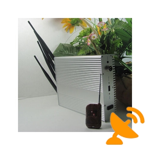 Desktop Mobile Phone Signal Jammer Blocker with Remote - Click Image to Close