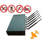 6 Antenna High Power Adjustable Cellphone Jammer Wifi GPS Jammer