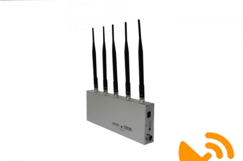 Remote Control Cell Phone Jammer Blocker 5 Antenna - Click Image to Close