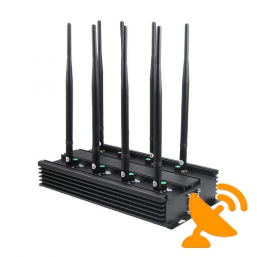 8 Band Cell Phone Signal Jammer Terminator for Mobile Phone, WiFi Bluetooth, UHF, VHF, GPS, LoJack - Click Image to Close
