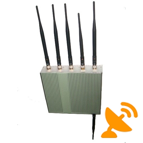 15W 6 Antenna Cell Phone + Wifi + GPS Jammer Blocker - Click Image to Close