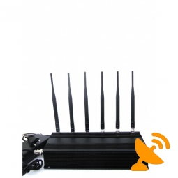6 Antenna Cell Phone + Wifi + RF Jammer 315MHz/433MHz