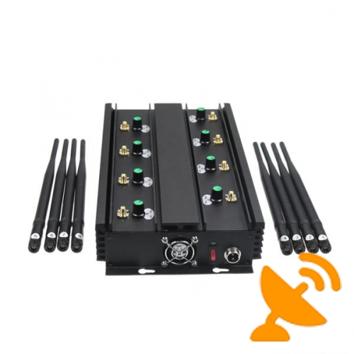 8 Band Cell Phone Signal Jammer Terminator for Mobile Phone, WiFi Bluetooth, UHF, VHF, GPS, LoJack - Click Image to Close