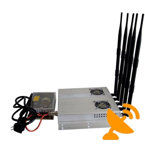 25W High Power Cell Phone + Wifi Jammer with Cooling Fan - Click Image to Close